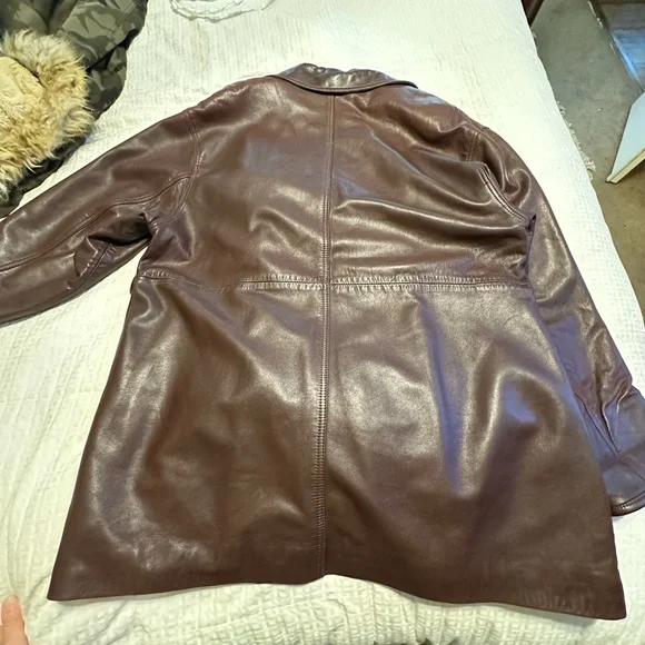 Coach Dark Brown Leather Jacket - Picture 7 of 14